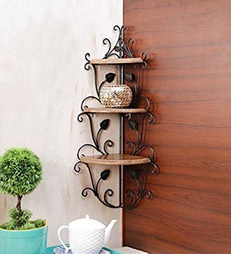 Decorasia Wooden Corner Rack Home Decor Wall Shelf : Amazon.in: Home ...