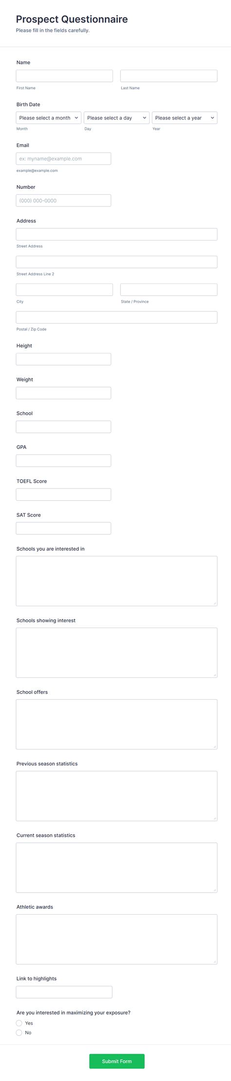 Prospect ClientForm 的图像结果