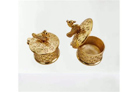 Peacock Single Kumkum Box / Return Gifts For Gruhapravesham – Puja ...