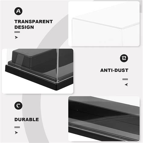 Buy HEMOTON Clear Acrylic Display Case Countertop Box Cube Protection ...