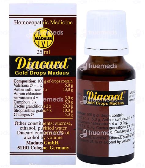 Adel Diacard Gold Madaus Drop 25 Ml - Uses, Side Effects, Dosage, Price ...