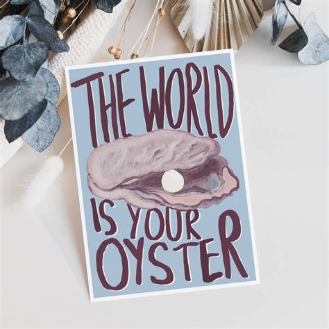 World Is Your Oyster Congratulations Card By Sweetlove Press
