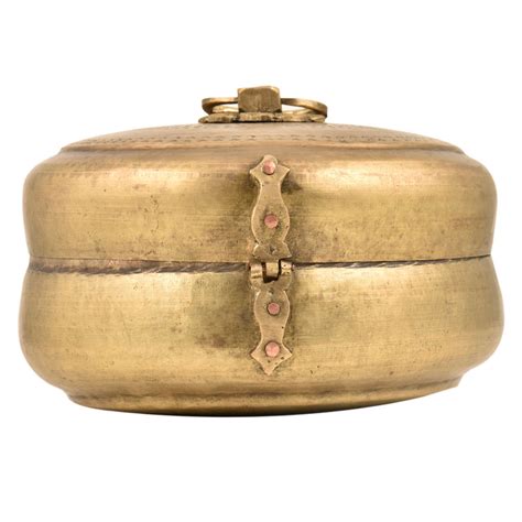 Carved Brass Jewellery Box Rare Beautiful Design