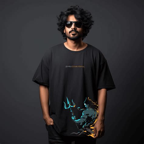 Shiva Shambhu Oversize Printed Black Tshirt – Prabhubhakti