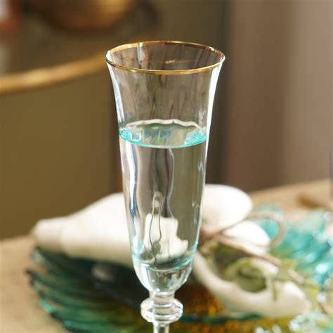 Shop Set of 2 Light Blue Textured Champagne Flutes - at Best Price ...