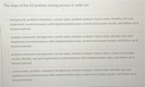 A3 Problem Solving Process Flow Chart 的图像结果