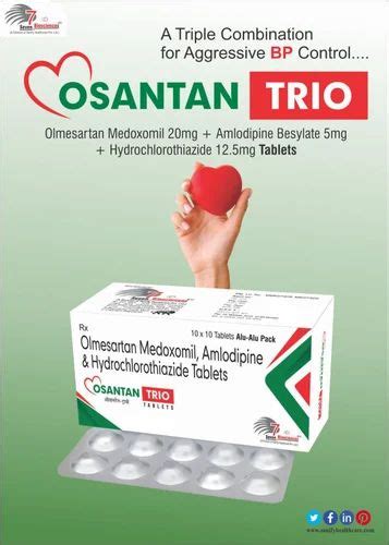Cardiac - Olmesartan Medoxomil 20mg + Hydrochlorthiazide 12.5mg ...