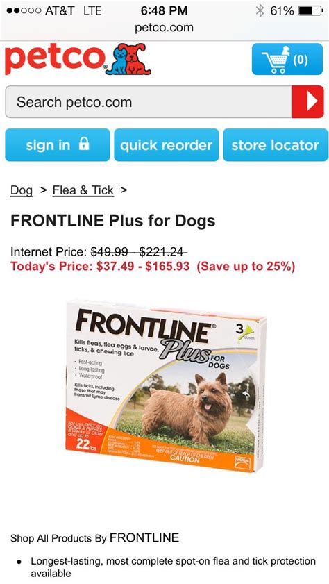 frontline flea treatment dogs