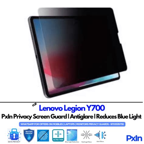 Privacy Screen Guard (Anti-Blue & Anti-Glare) for Lenovo Legion Y700 | Pxin