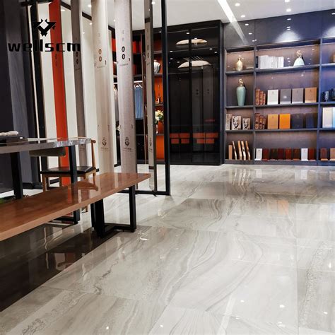 Full Body Rustic Tiles Anti Silp Rate Homogeneous Porcelain Floor Tile in White Color Bathroom ...