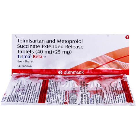 Telma-Beta 25 Tablet | Uses, Side Effects, Price | Apollo Pharmacy