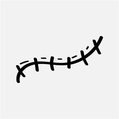 Vector realistic set of surgical sutures and scars, stitched wounds at ...