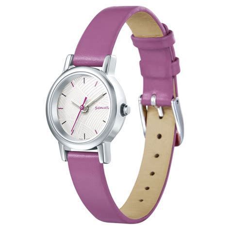 Buy Online Sonata Splash White Dial Women Watch With Leather Strap ...