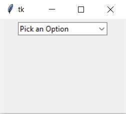 Python Tkinter ComboBox 的图像结果