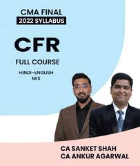 CMA Final Paper 18 - 2022 (CFR) Courses | Zeroinfy.in