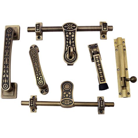 Aplus Roze Designer Door Kit Set in Antique Finish with Aldrop, Stopper ...