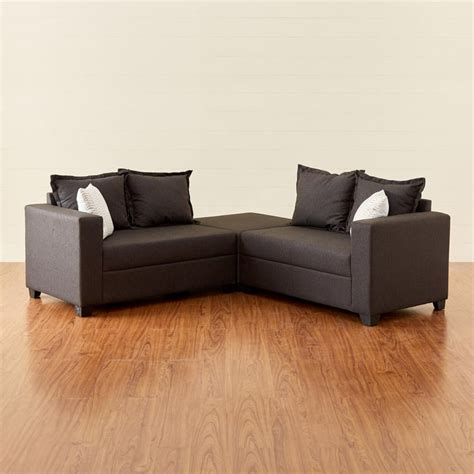 Buy Helios Ciro Fabric 4-Seater Corner Sofa - Brown from Helios by Home ...