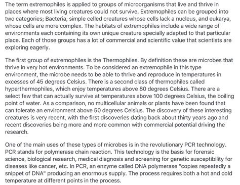 Write an essay on extremophiles in 500 wordsIf u send the photo i will ...