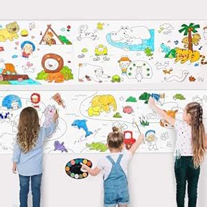 Children's Drawing Roll, 2024 New Coloring Paper Roll for Kids, 120 * ...