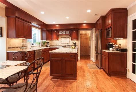 cherry kitchen cabinets with white granite - Yahoo Image Search Results ...