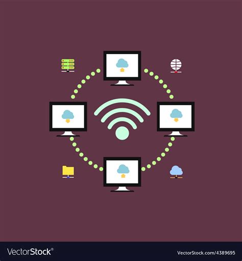 Computer Network Vector Image 的图像结果