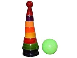 Buy Channapatna Wooden Lagori Pitthu Traditional Outdoor Game of India ...