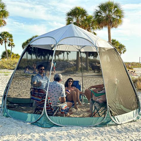 Amazon.com : Lomive Pop-Up Screen Gazebo, 12x12FT Screen House Room for ...