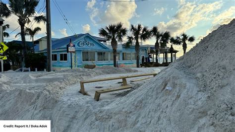 PHOTOS: Hurricane Helene leaves mounds of sand on Treasure Island and ...