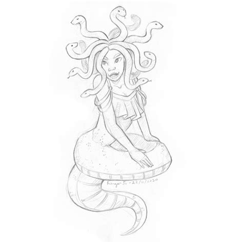 Medusa Drawing Full Body