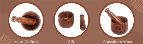 Buy All About Wood Handcrafted Wooden Kitchen Okhli/Kharal/Masher ...