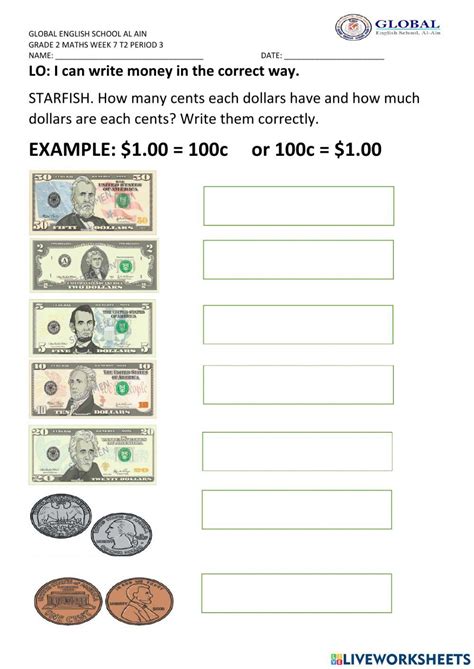 Worksheets for Learning Money 的图像结果