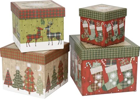 Amazon.com: Oairse Christmas Boxes for Gifts with Lids for Presents Set ...
