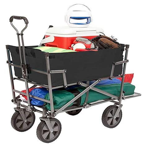 Mac Sports Double Decker Wagon: Black - Collapsible Utility Cart, 150 ...