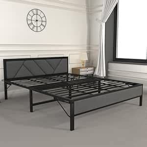 Honey Touch Linea Grey Queen Size Bed Frame | No Assembly Required ...