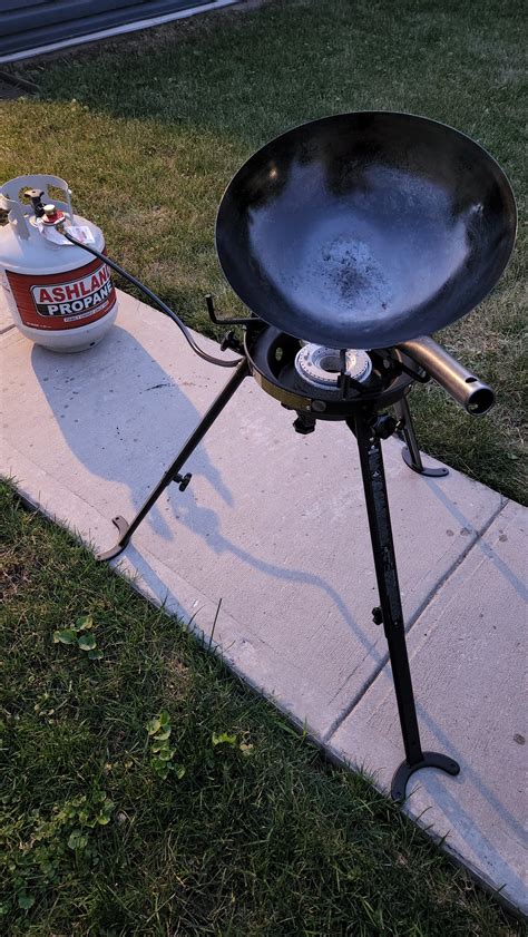 new outdoor wok burner and 16" wok! what do you use with the handle ...