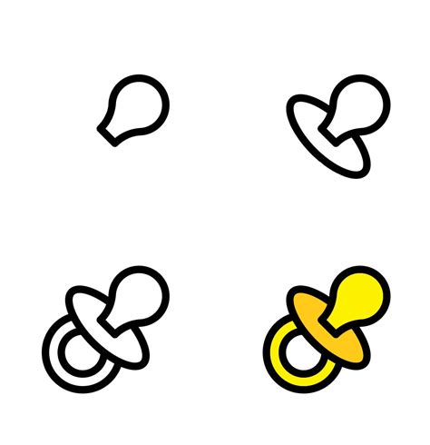 11+ Easy and Simple Pacifier Drawing Ideas - Drawing Photos