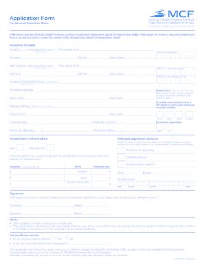 Fillable Online Application Form - Mutual Credit Finance Fax Email ...