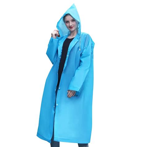 Allextreme EXRS03C EVA Waterproof Rain Coat Hooded Outdoor Water ...