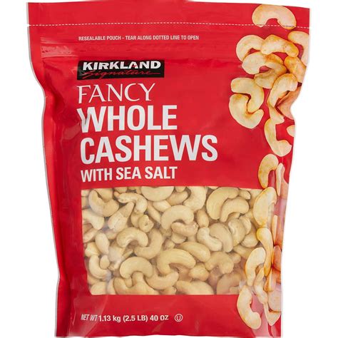 Buy Kirkland Signature Fancy Whole Cashews with Sea Salt, 2.5 Pounds ...