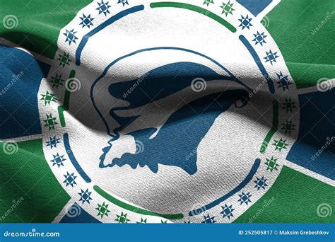 3D Illustration Flag of Martinique is a Region of France. Waving Stock ...