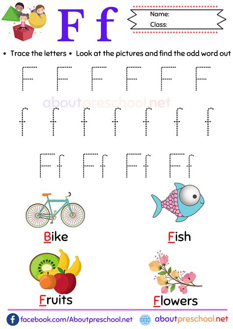 Letter F Worksheets Preschool