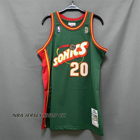 Mitchell & Ness 】 Men's Novo Original NBA 1995-96 Seattle Sonics # 20 ...