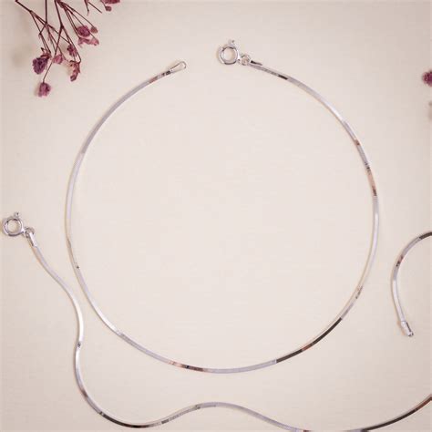 Silver Snake Glide Anklet – Glyters