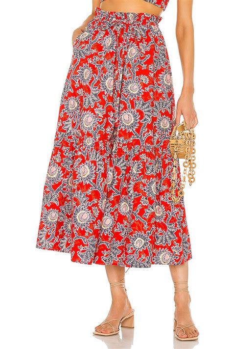 A.L.C. Francis Skirt in Apple Red & Pink | REVOLVE