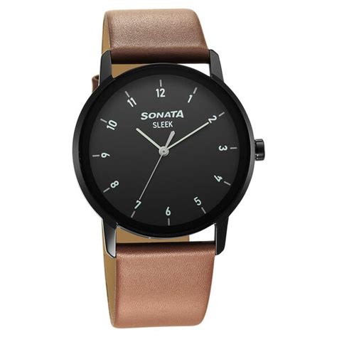 Buy Online Sleek Black Dial Analog Watch for Men - 7147nl01 | Titan
