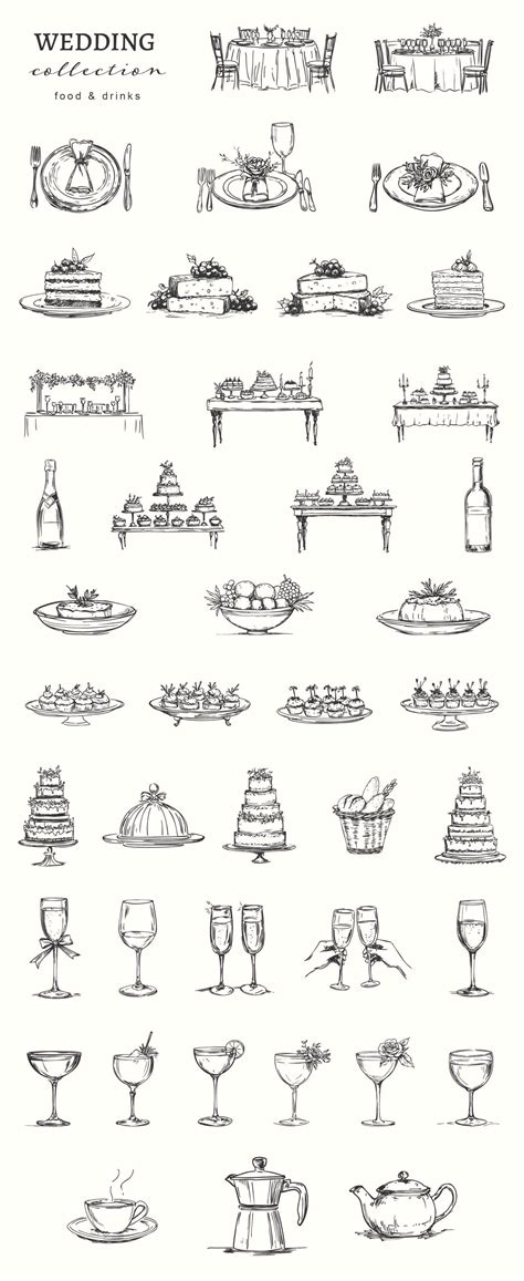 Elegant Wedding Illustration Bundle | Floral & Venue Graphics for ...