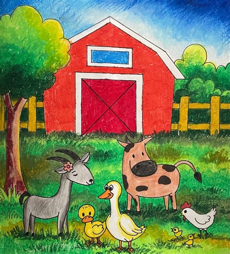 Farm Drawing Easy for Kids