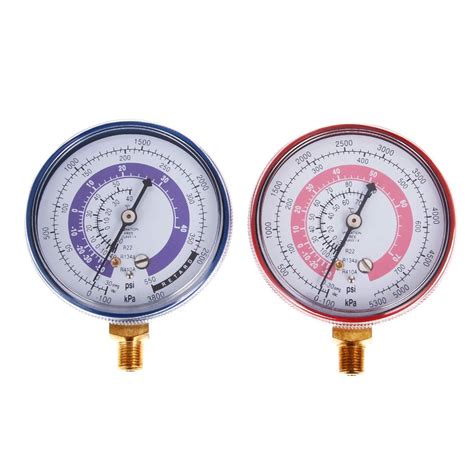 Amazon.com: Air Conditioner Refrigerant Low and High Pressure Gauge 70mm/2.7inch for R410A R134A ...