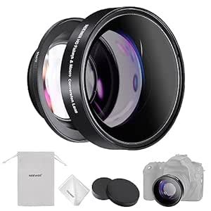 NEEWER 49mm 0.43X Ultra Wide Angle & 1.4X Macro Lens, 18mm Focus ...