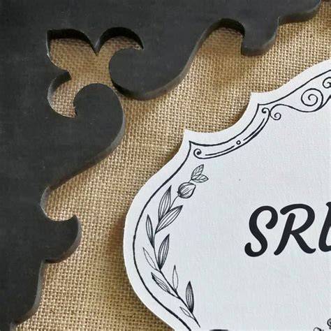Hand-painted Hanging Name Plate - Ivory Victorian with Graphite Black ...